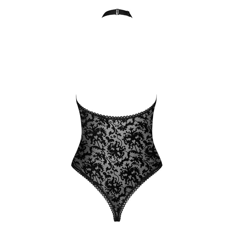 Obsessive Sexy Lingerie Softily Queen-Size Body Zwart, achterkant zonder mdel