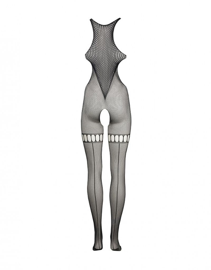 Le Désir Bodystocking Visnet met Hoge NekDames lingerie - BodystockingLe DesirBodystockingQueen Size (XL/5XL)