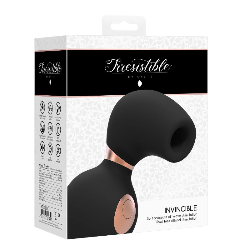 Irresistible Invincible - Air Pulse VibratorVibo's - Vibrator g spotIrresistibleIrresistibleZwart