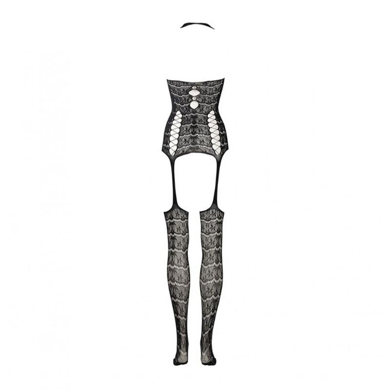 Le Desir Sexy Lingerie Kanten Catsuit Jarretel One Size, achterkant zonder model