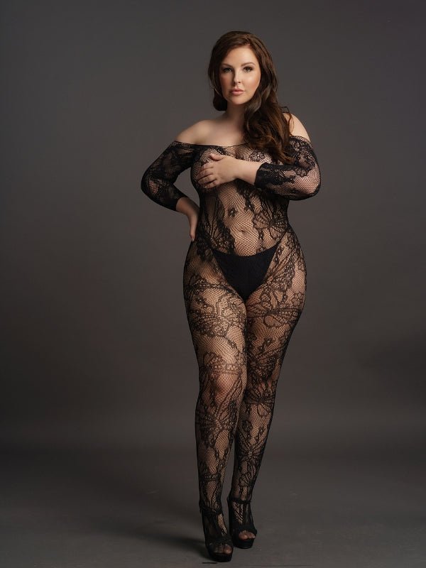 Le Désir Bodystocking met Kant en Lange Mouwen - Queen SizeDames lingerie - BodystockingLe DesirBodystocking