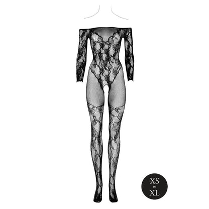 Le Désir Off-Shoulder Bodystocking met Lange Mouwen Zwart - One SizeDames lingerie - BodystockingLe DesirBodystocking