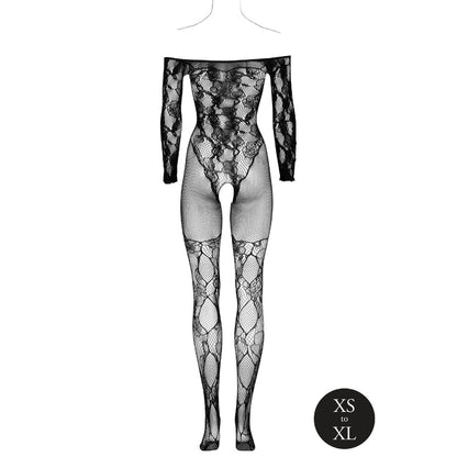 Le Désir Off-Shoulder Bodystocking met Lange Mouwen Zwart - One SizeDames lingerie - BodystockingLe DesirBodystocking