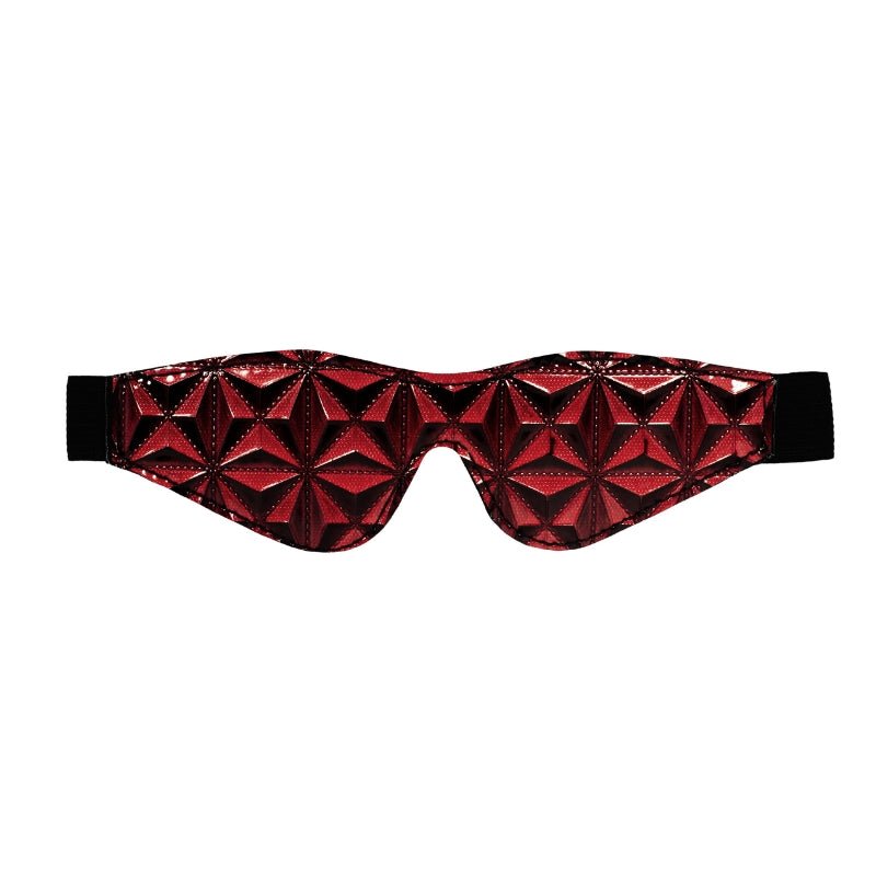 Luxueus Bondage Masker Bordeaux met Ruitpatroon - Ontdek het OnbekendeBdsm - Zweepjes en knevelsOuchBDSM