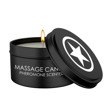 Ouch! Massagekaars Zwart Pheromoon- Sensuele Warmte en GeurDrogisterij - VerzorgingOuchMassage kaarsen