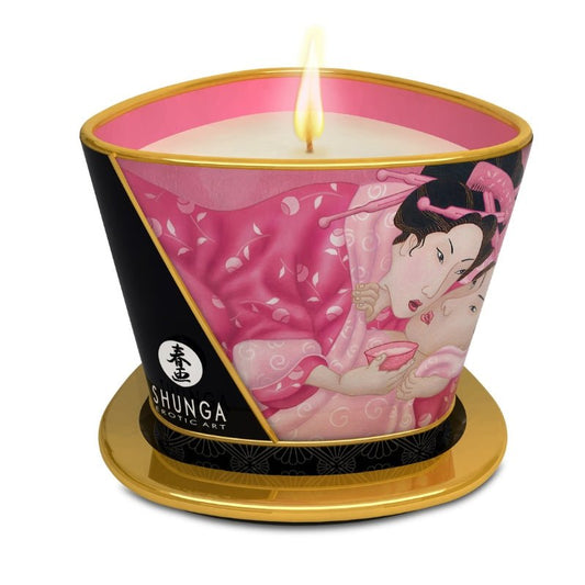 Shunga Romantische Massagekaars - Luxueuze Warmte en AromaDrogisterij - VerzorgingShungaMassage kaarsenRose