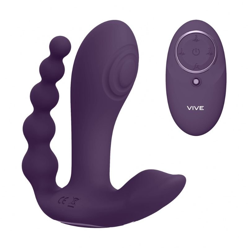 VIVE KATA Multi Vibrator - Innovatieve Drievoudige StimulatieVibo's - Vibrator g spotViveGiftboxPaars