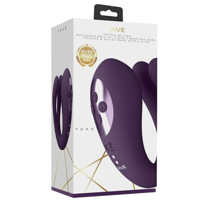 VIVE Yoko Vibrator - Grensverleggende Trillingen en PulsatieVibo's - Vibrator miniViveGiftboxPaars