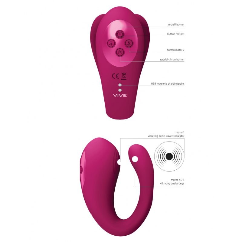 VIVE Yoko Vibrator - Grensverleggende Trillingen en PulsatieVibo's - Vibrator miniViveGiftboxPaars